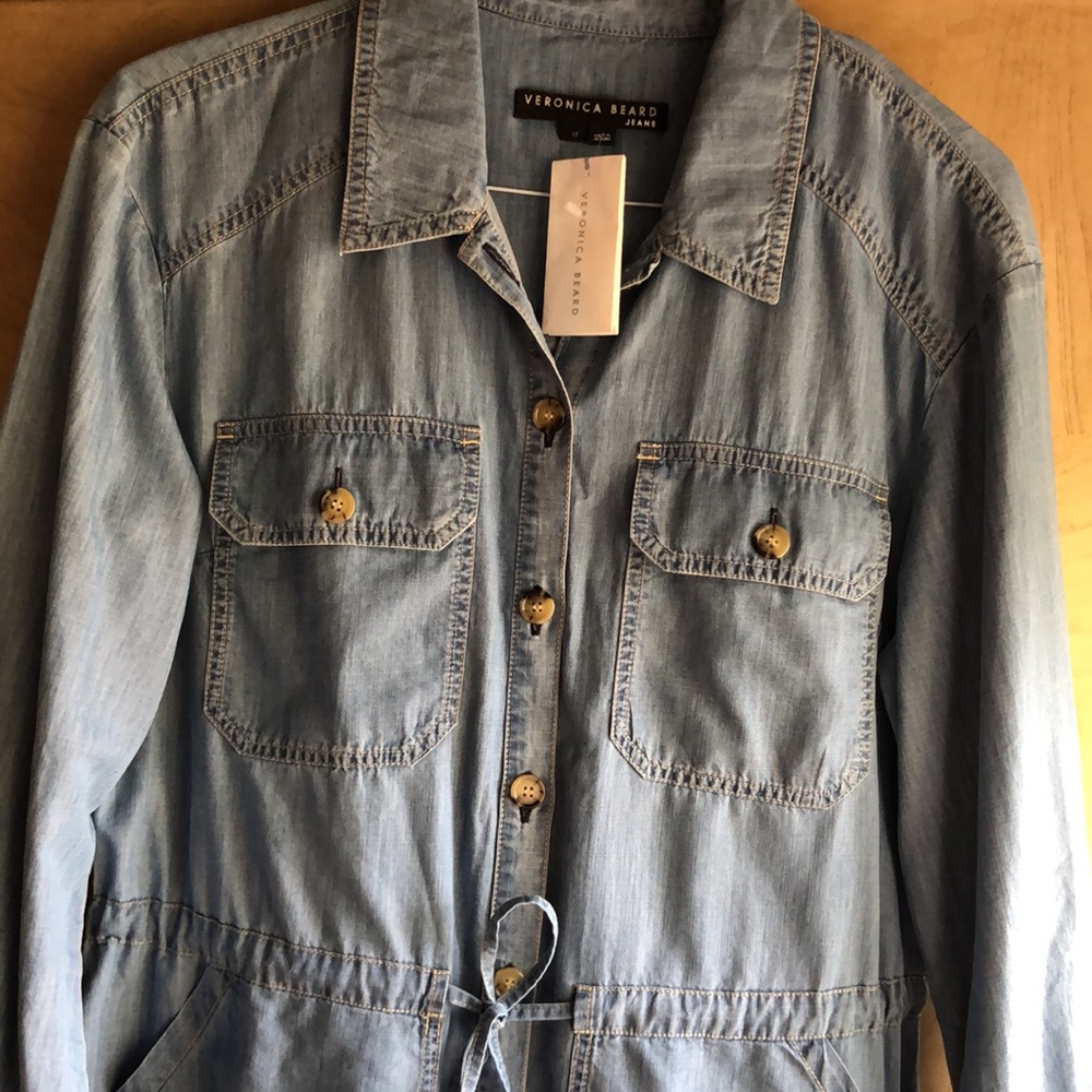 Veronica Beard 🔥 Alyse Denim Chambray Dress - Picture 6 of 7